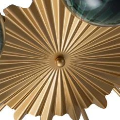 Glam Bloom 12-Light Blue Glass Bubble Semi Flush Chandelier