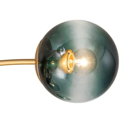 Glam Bloom 12-Light Blue Glass Bubble Semi Flush Chandelier