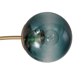 Glam Bloom 12-Light Blue Glass Bubble Semi Flush Chandelier
