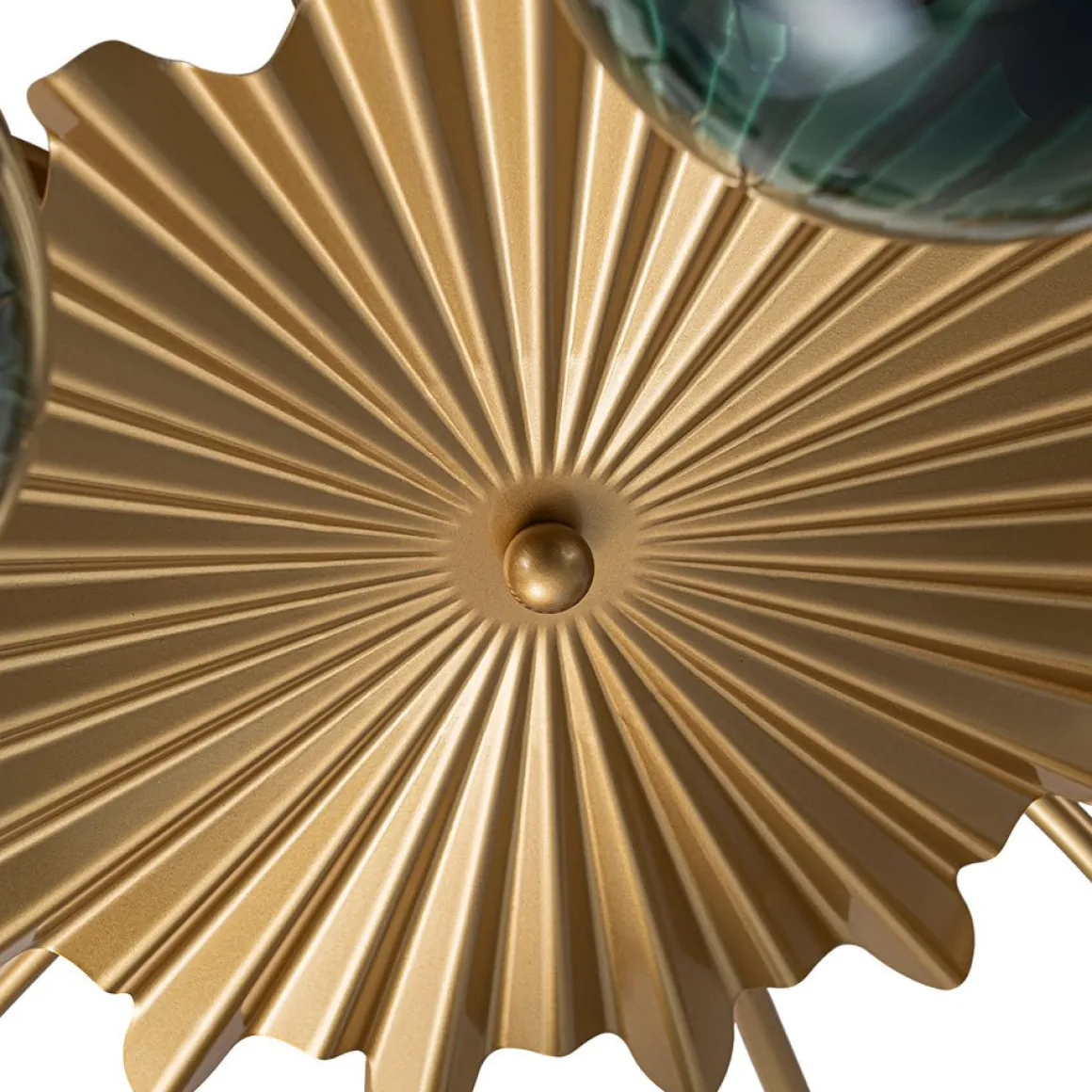Glam Bloom 12-Light Blue Glass Bubble Semi Flush Chandelier