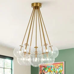 Glam Bouquet Cluster Glass Globe Bubble Ceiling Chandelier