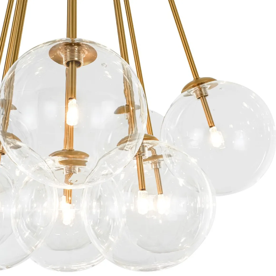 Glam Bouquet Cluster Glass Globe Bubble Ceiling Chandelier