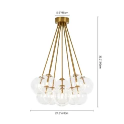 Glam Bouquet Cluster Glass Globe Bubble Ceiling Chandelier