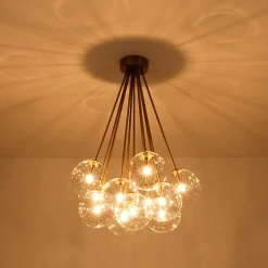 Glam Bouquet Cluster Glass Globe Bubble Ceiling Chandelier