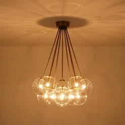 Glam Bouquet Cluster Glass Globe Bubble Ceiling Chandelier