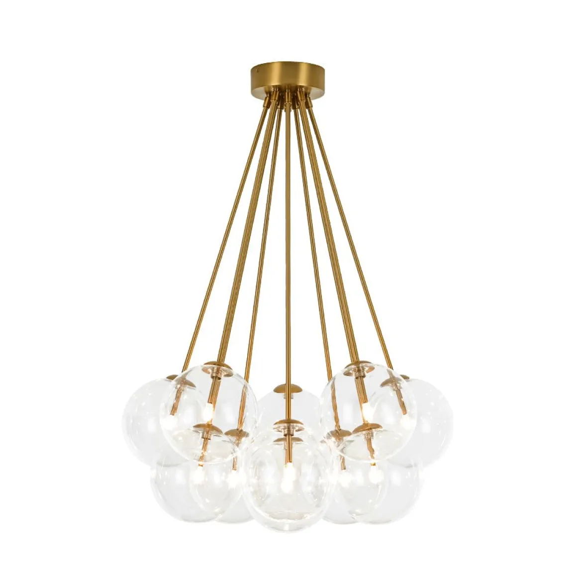 Glam Bouquet Cluster Glass Globe Bubble Ceiling Chandelier