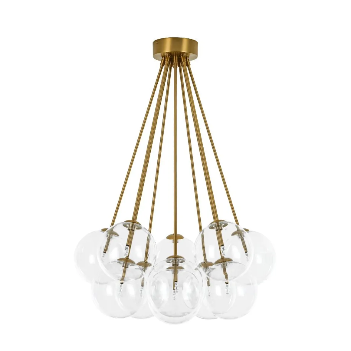 Glam Bouquet Cluster Glass Globe Bubble Ceiling Chandelier