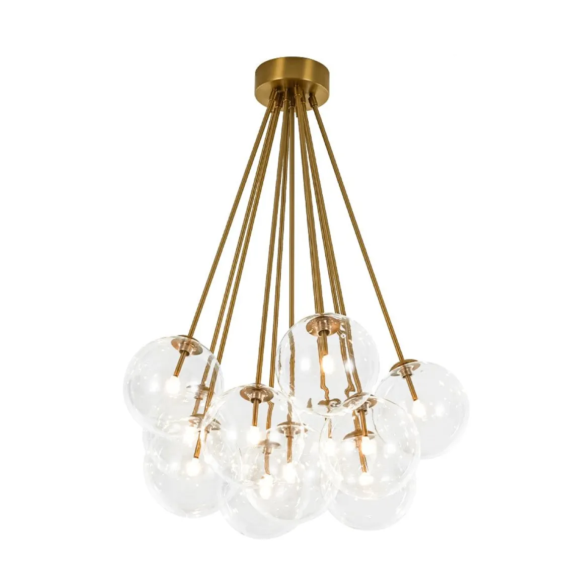 Glam Bouquet Cluster Glass Globe Bubble Ceiling Chandelier