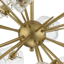 Glam Brass 12-Light Frozen Ice Style Sputnik Chandelier