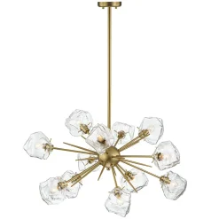 Glam Brass 12-Light Frozen Ice Style Sputnik Chandelier