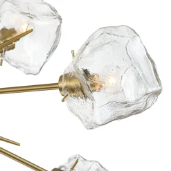 Glam Brass 12-Light Frozen Ice Style Sputnik Chandelier