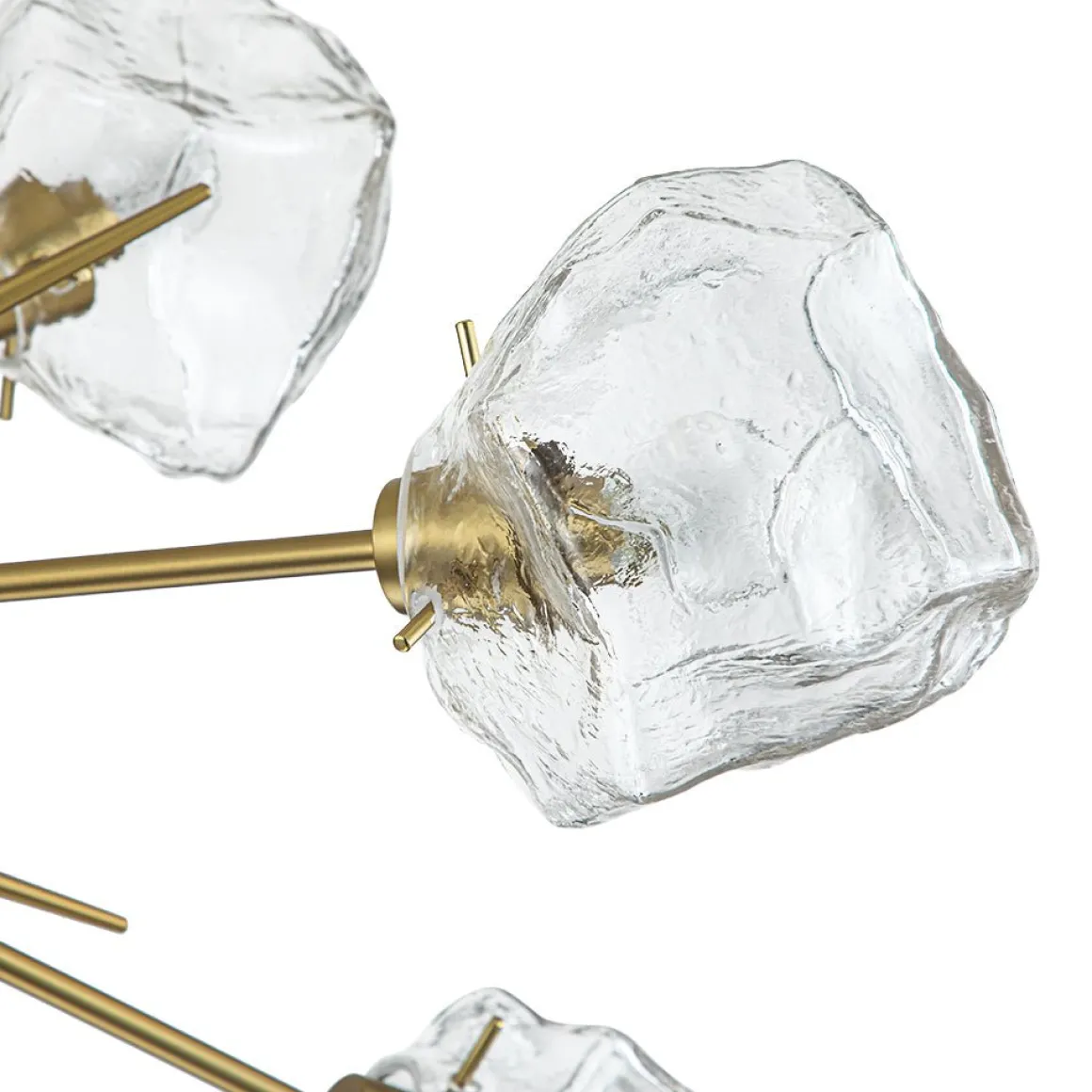 Glam Brass 12-Light Frozen Ice Style Sputnik Chandelier