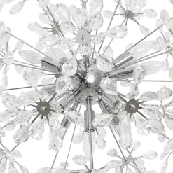 Glam Chrome Bloom Dandelion Crystal Sputnik Chandelier