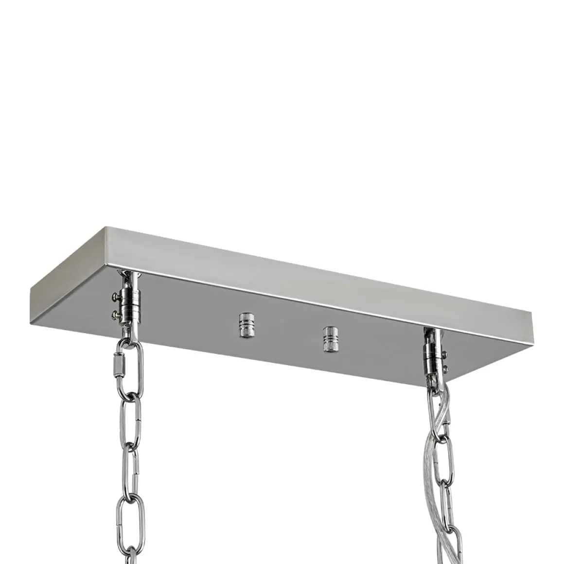 Glam Chrome Dazzle Crystal Rectangle Cage Island Chandelier