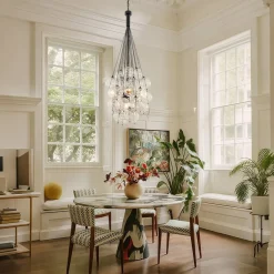 Glam Cluster Textured Water Glass Globe Bubble Chandelier