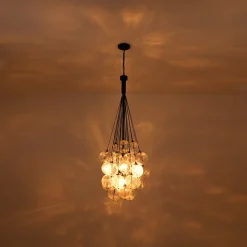 Glam Cluster Textured Water Glass Globe Bubble Chandelier