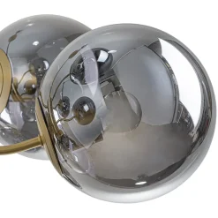 Glam Dark Pearl Smoked Glass Globe Bubble Sputnik Chandelier