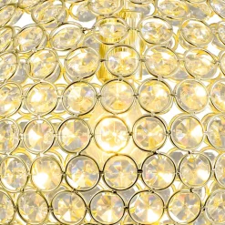 Glam Jewel Polished Gold Crystal Globe Chandelier