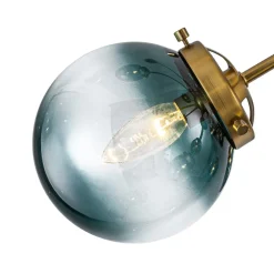 Glam 12-light Blue Glass Globe Sputnik Bubble Chandelier