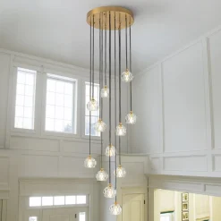 Glam 12-Light Cluster Cutting Crystal Pendant Chandelier
