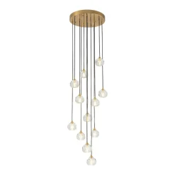 Glam 12-Light Cluster Cutting Crystal Pendant Chandelier