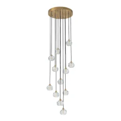 Glam 12-Light Cluster Cutting Crystal Pendant Chandelier