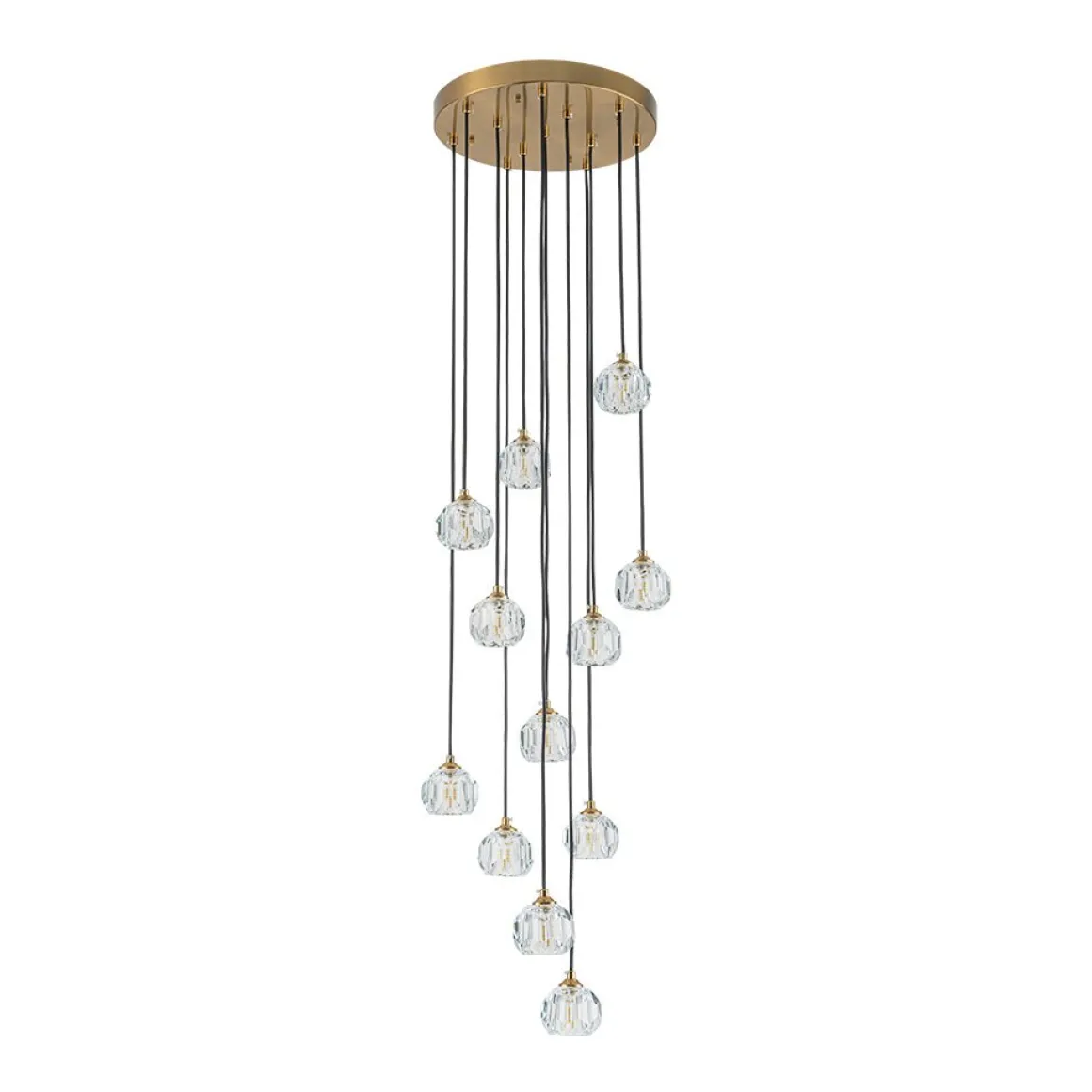 Glam 12-Light Cluster Cutting Crystal Pendant Chandelier