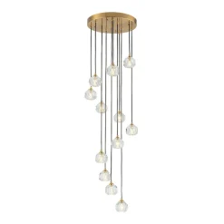 Glam 12-Light Cluster Cutting Crystal Pendant Chandelier