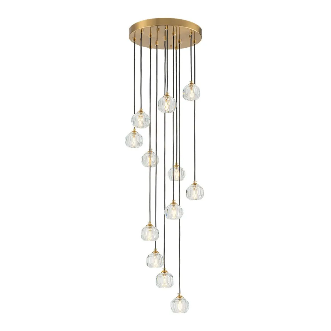 Glam 12-Light Cluster Cutting Crystal Pendant Chandelier