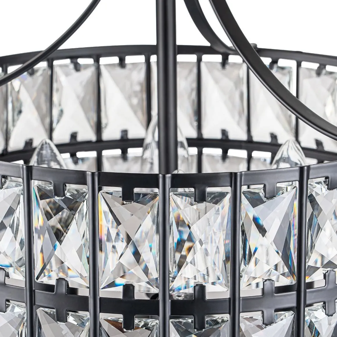 Glam 4-Light Drum Crystal Ceiling Light