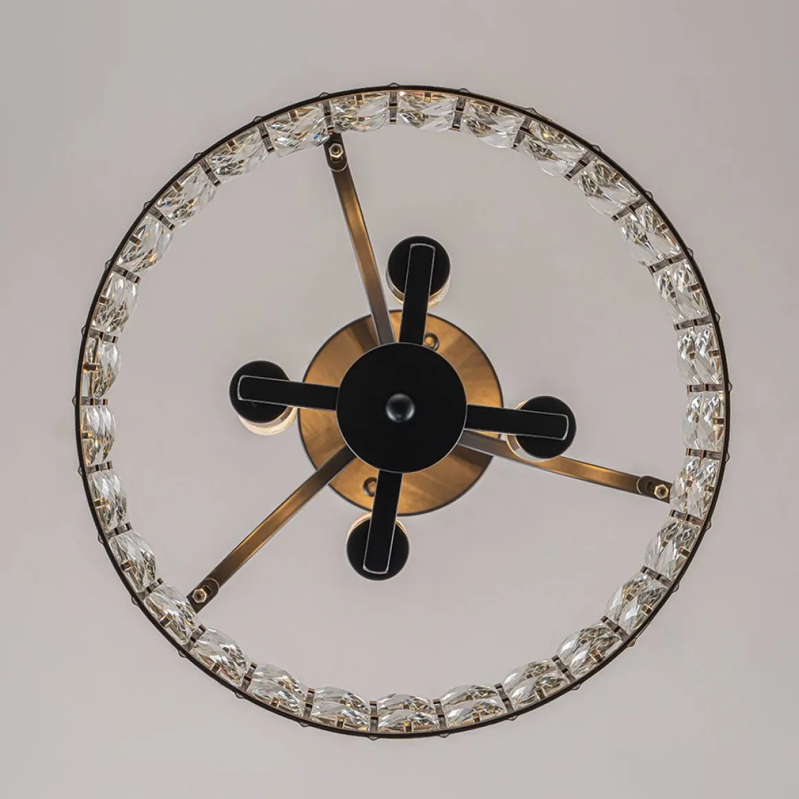 Glam 4-Light Drum Crystal Ceiling Light