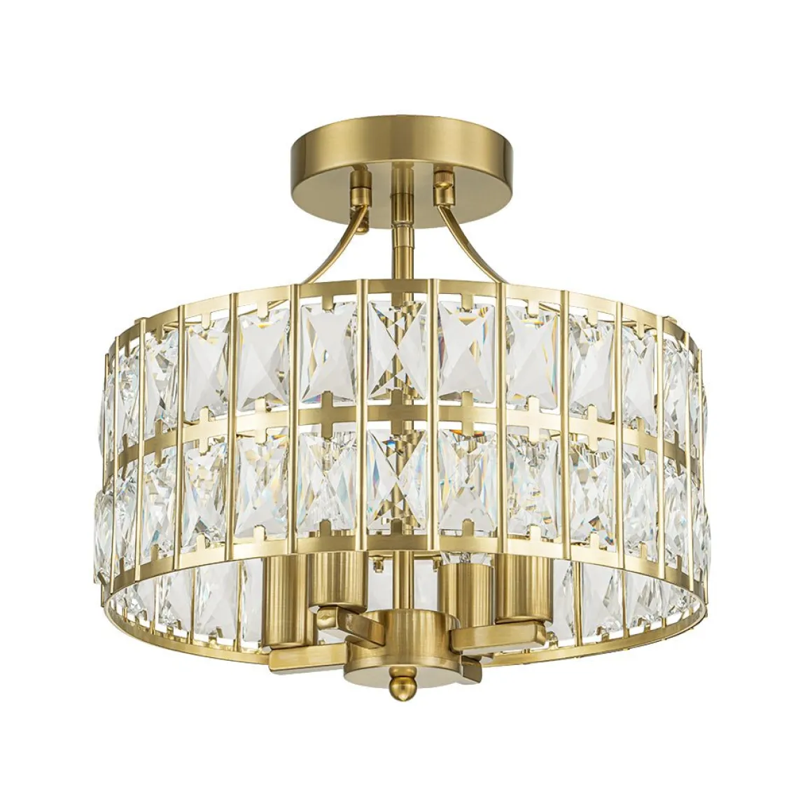 Glam 4-Light Drum Crystal Ceiling Light