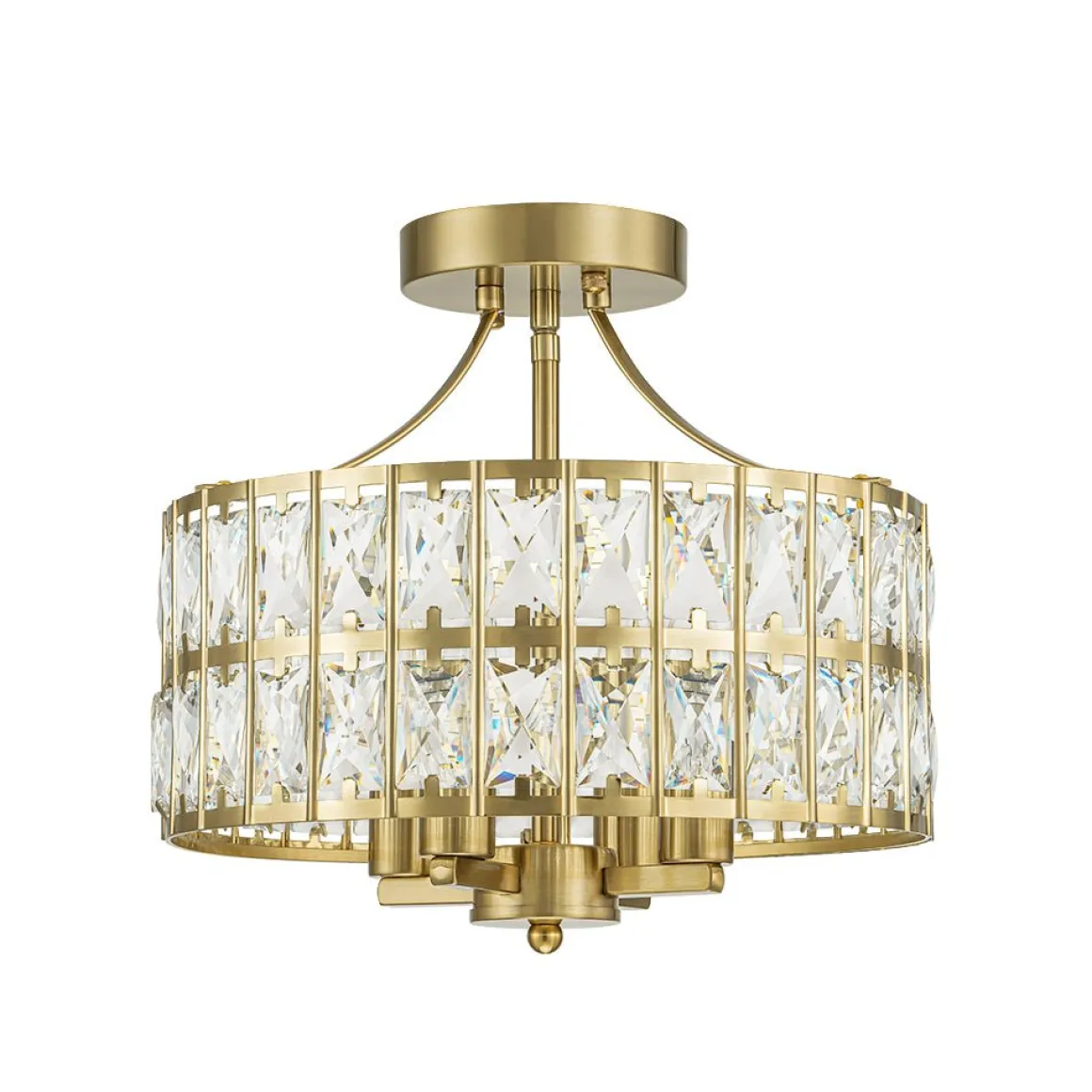 Glam 4-Light Drum Crystal Ceiling Light