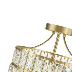 Glam 4-Light Drum Crystal Ceiling Light