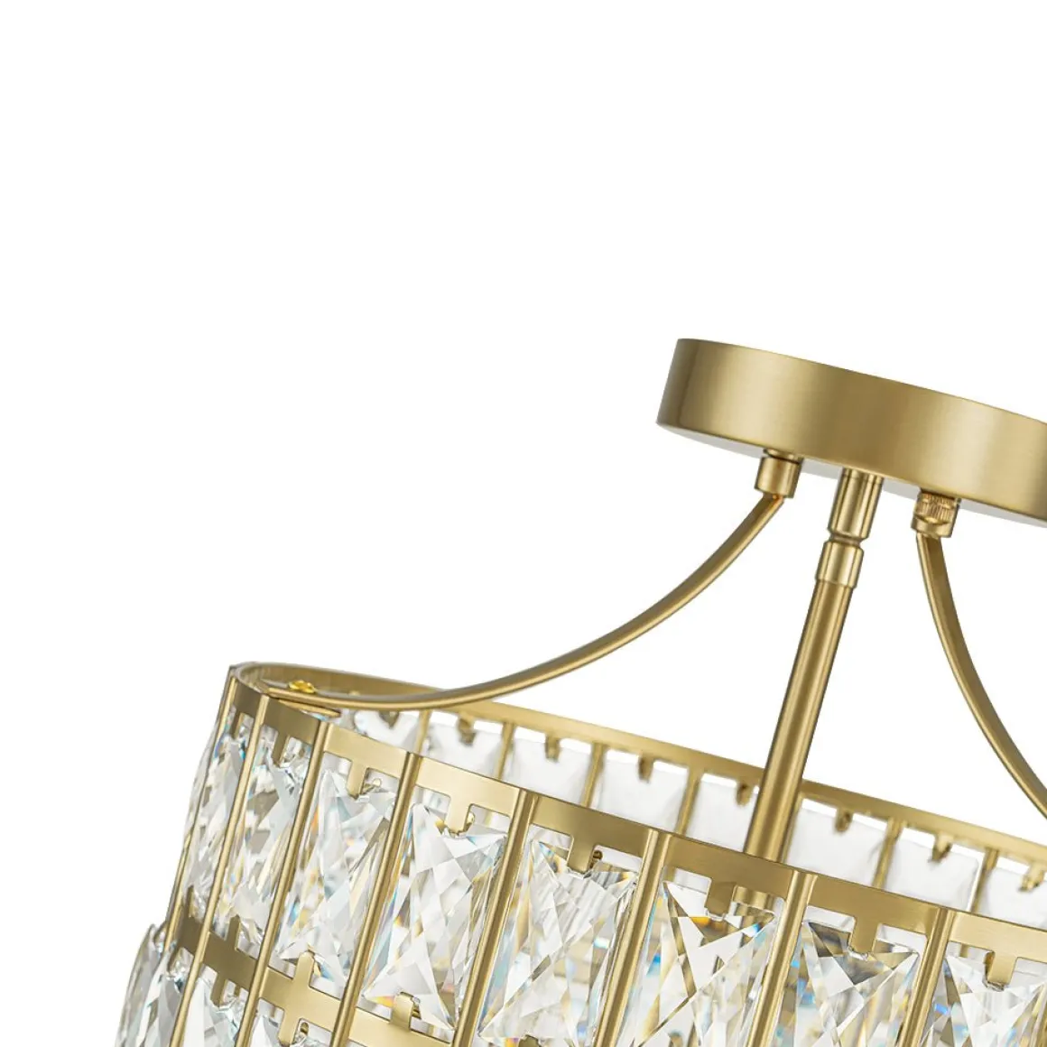 Glam 4-Light Drum Crystal Ceiling Light