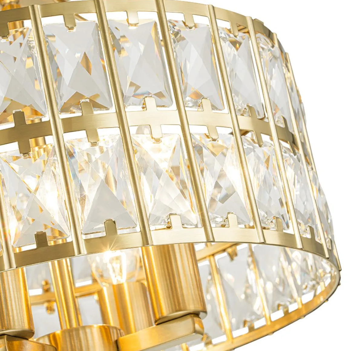 Glam 4-Light Drum Crystal Ceiling Light