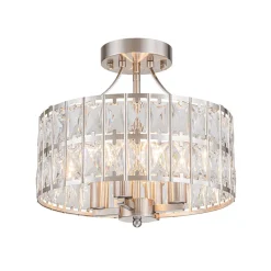 Glam 4-Light Drum Crystal Ceiling Light