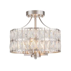 Glam 4-Light Drum Crystal Ceiling Light
