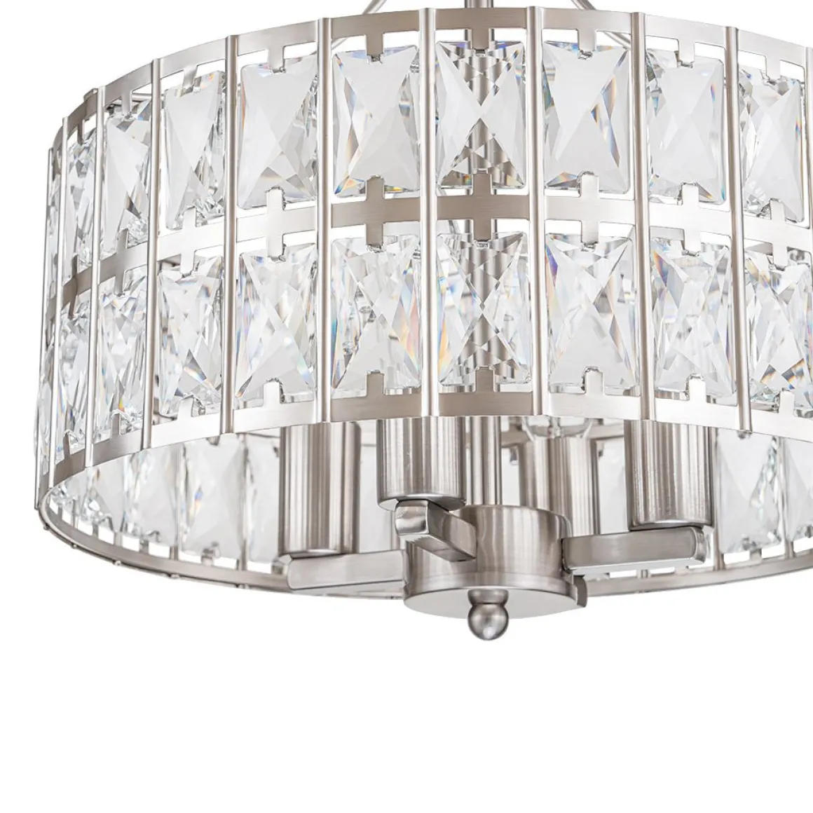 Glam 4-Light Drum Crystal Ceiling Light