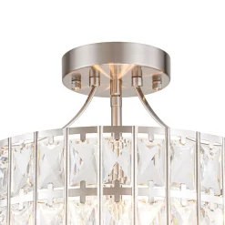 Glam 4-Light Drum Crystal Ceiling Light