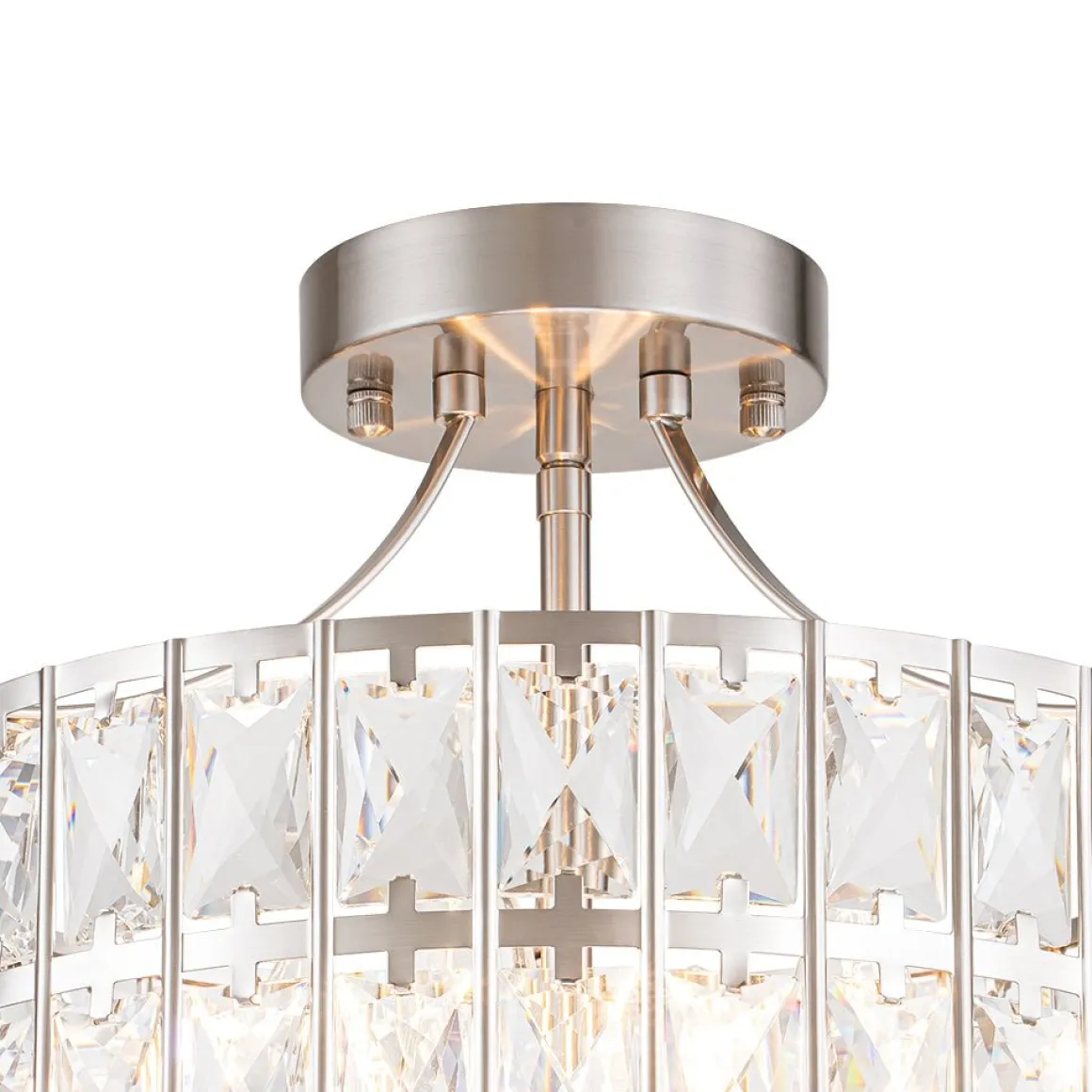 Glam 4-Light Drum Crystal Ceiling Light