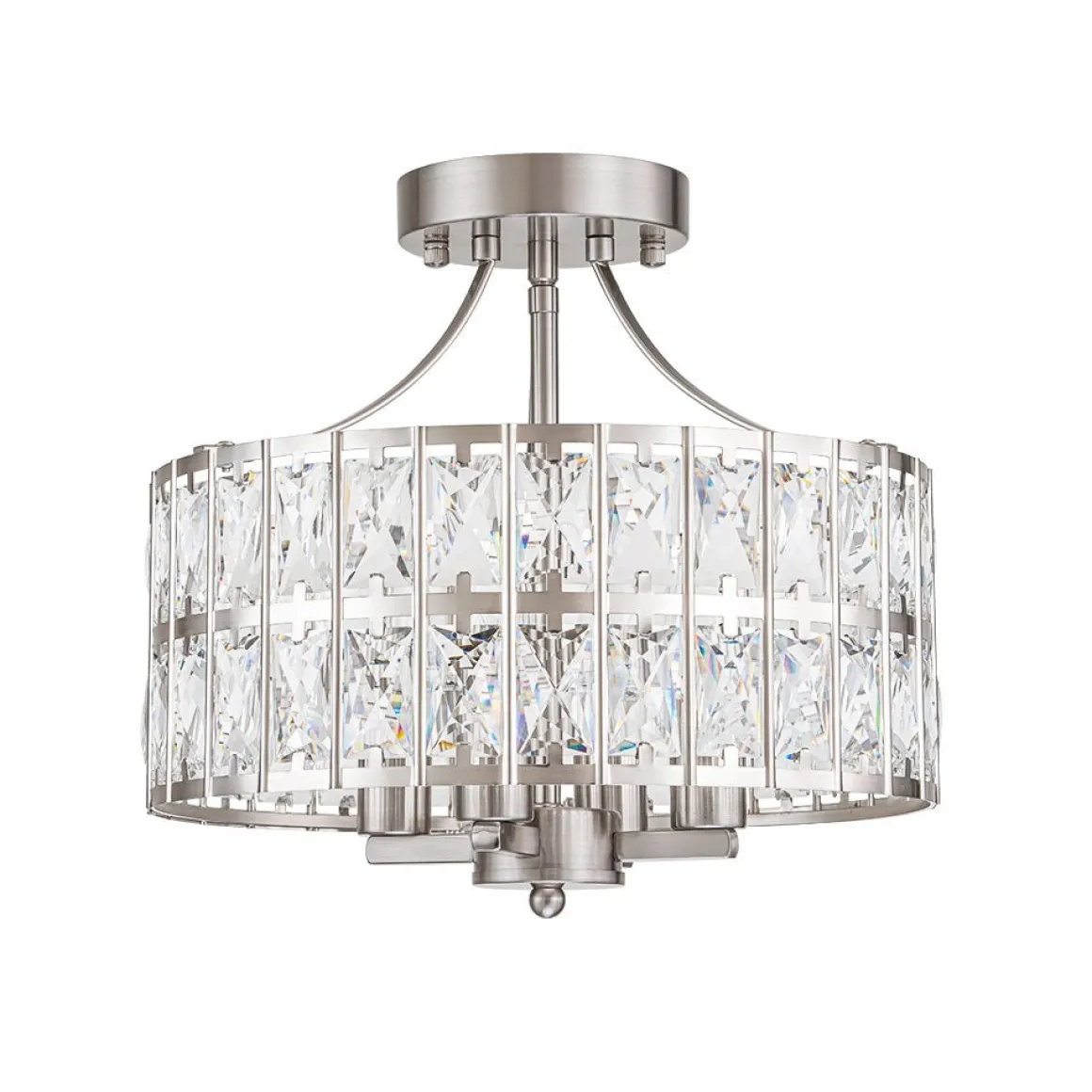 Glam 4-Light Drum Crystal Ceiling Light
