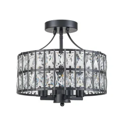 Glam 4-Light Drum Crystal Ceiling Light