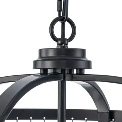 Glam 4-Light Faceted Crystal Round Cage Pendant