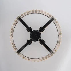 Glam 4-Light Faceted Crystal Round Cage Pendant
