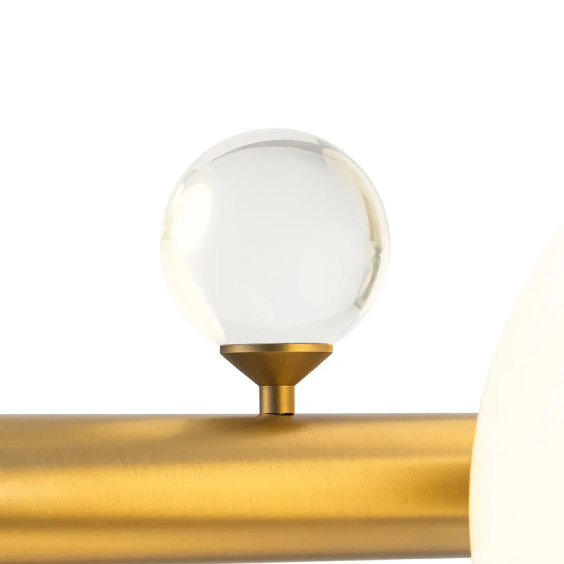 Glam 12-Light Shine Opal Glass Globe Linear Island Chandelier