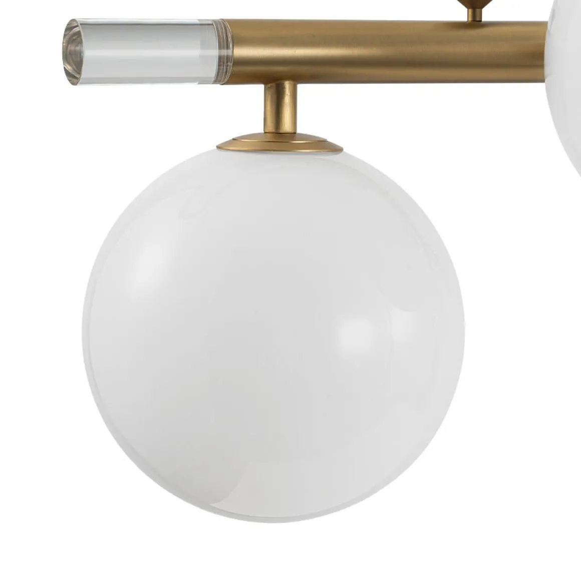 Glam 12-Light Shine Opal Glass Globe Linear Island Chandelier