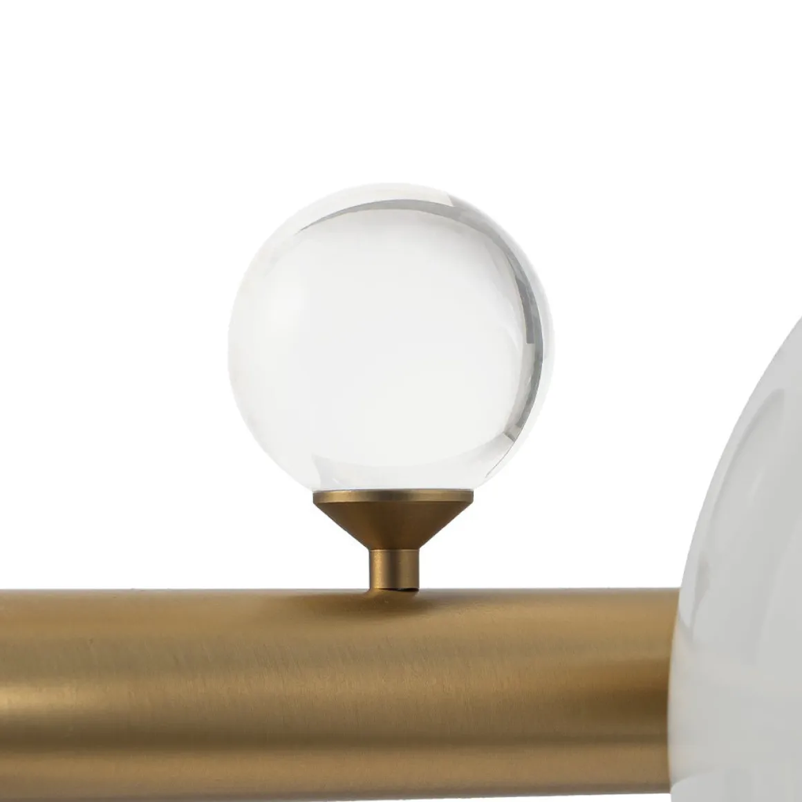 Glam 12-Light Shine Opal Glass Globe Linear Island Chandelier