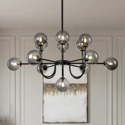 Glam 13-Light Sputnik Glass Globe Bubble Chandelier