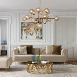 Glam 13-Light Sputnik Glass Globe Bubble Chandelier